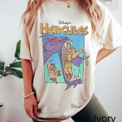 vintage 90's disney hercules comfort colors shirt, hercules hydra battle retro shirt, disney vacation, disneyworld shirt