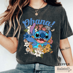 disney stitch ohana shirt, lilo and stitch, ohana means shirt, floral disney shirt, hawai shirt, disneyland shirt, disne