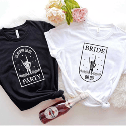 bachelorette party shirts, bride or die shirts, bridal party favors, till death do us party shirt, wedding gift, bridesm