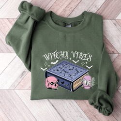 witch vibes sweatshirt, halloween crewneck sweater, hocus pocus shirt, witch book club shirt, witches sweatshirt, sander