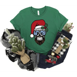 dad skull christmas shirt, santa skull shirt, christmas t-shirt, trendy christmas t-shirt, christmas tee, christmas day