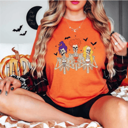 witchy halloween shirt, halloween skeleton sweatshirt, pumpkin spice sweater, hocus pocus shirt, sanderson sisters, hall