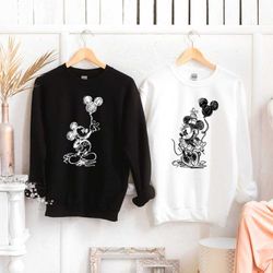 disney sketch mickey minnie sweatshirt, mickey sketch hoodie, minnie sketch hoodie, disney family vacation, disney kids