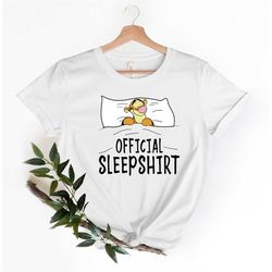 tigger official sleeping shirt, tigger shirts, winnie the pooh shirt, sleepy tigger shirt, funny tigger shirt, funny dis