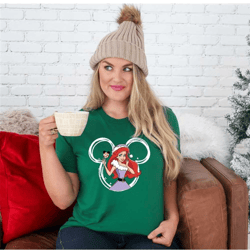 disney princess christmas shirt, ariel christmas shirts, disney ariel shirt, little mermaid shirt, disneyland shirt, mag