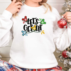 let's get lit sweatshirt or hoodie, christmas sweatshirt, christmas lets get lit sweater, xmas family sweater, christmas