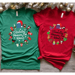 christmas snacking around the world, drinking around the world, world traveler shirt, disney family shirt, epcot disney