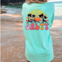 stay salty tee, summer graphic tee, beacht-shirt, boho tee, vintage inspired cotton t-shirt, unisex tee, comfort colors
