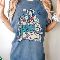 long live cowgirls tee, comfort colors tee, retro rodeo tee, cowboy tee, vintage inspired cotton t-shirt, unisex tee, c