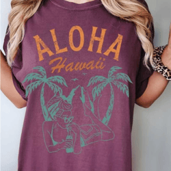 aloha tee, hawaii graphic tee, aloha hawaii t-shirt, boho tee, vintage inspired cotton t-shirt, unisex tee, comfort colo