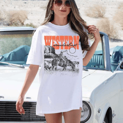 western graphic tee, cowgirl t-shirt, cute cowgirl tshirt , comfort colors shirt, country music tee, desert tshirt, retr