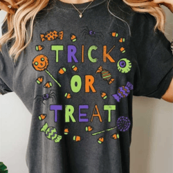 comfort colors, spooky tshirts, trick or treat tee, halloween t-shirt, ghost halloween shirt, fall shirt, oversized shir