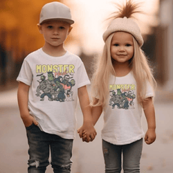 retro halloween toddler shirt, monster mash tshirt, vintage ghost halloween t-shirt, monster tee, retro kids halloween t