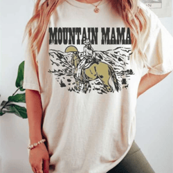 mountain mama t-shirt, cowgirl graphic tee, vintage inspired t-shirt, unisex tee, comfort colors t-shirt, retro mountain