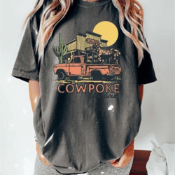 western graphic tee, retro cowboy tshirt, comfort colors shirt, cowgirl graphic t shirt, vintage rodeo t-shirt,