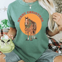 christmas western graphic tee, western christmas, cowboy christmas tshirt, comfort colors shirt, cute christmas t shirt,