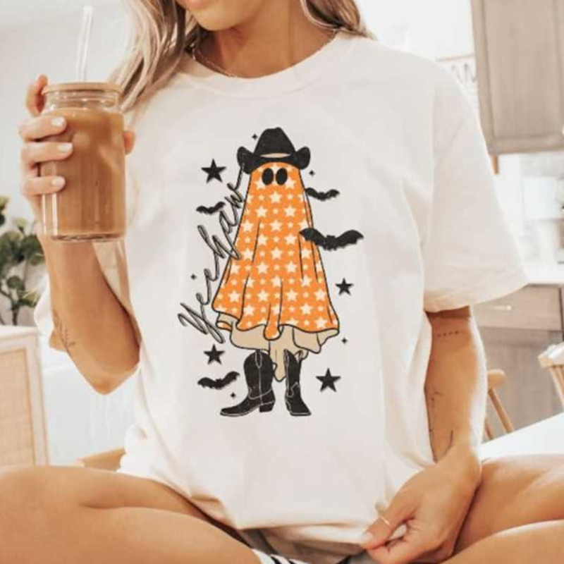 MR19820231412ghostcowgirlteeghostedcowgirlscowboyghosttshirtivoryjpg