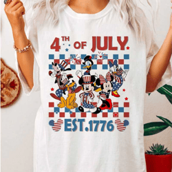 mickey and friends happy 4th of july shirt, disney 4th of july shirt, happy independence day shirt, american freedom, fo