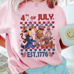 winnie the pooh 4th of july shirt, pooh and friends happy 4th of july shirt, disney freedom, disney independence shirt,