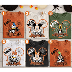 vintage disney characters halloween team shirt, disney halloween shirt, magic kingdom, disney trip shirt, disney hallowe