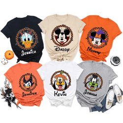 custom disney halloween characters shirt, vintage disney halloween shirt, halloween team shirt, halloween party shirt, d