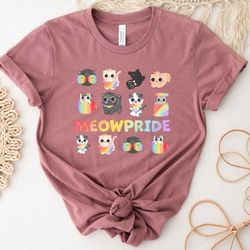 meowpride shirt, pride tee, lgbtq shirt, cute cats pride t-shirt, gay pride shirt, lesbian shirt, subtle pride shirt, ra