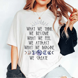 manifestation shirt, spiritual shirts, law of attraction, positive affirmation inspirational shirt, hippie shirt, enligh