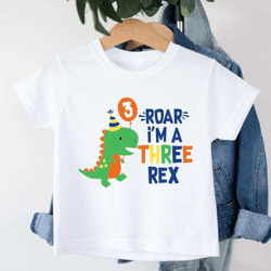 three rex shirt, 3 rex shirt, 3rd birthday shirt, dinosaur third birthday shirt, 3rd birthday tee, roar i'm three, third