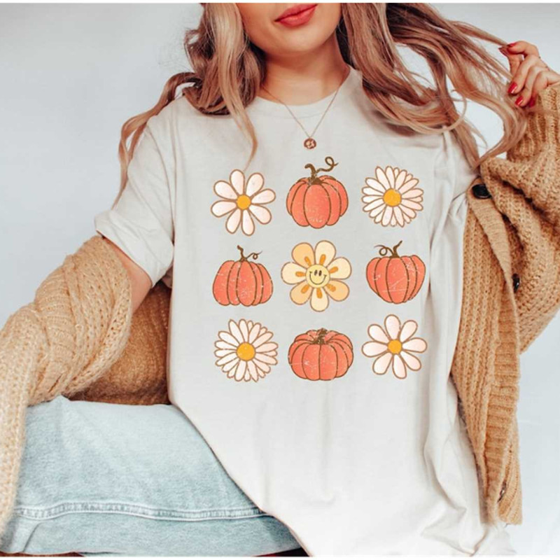 MR1882023141938retrofallshirtretropumpkinsshirtpumpkinandflowersimage1jpg