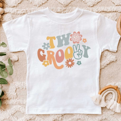 two groovy 2nd birthday shirt, two shirt, 2 shirt, 2nd birthday toddler t-shirt, groovy birthday shirt for second birthd