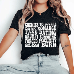 romance shirt, smut shirt, smut reader, romance tropes shirt, spicy books shirt, romance books shirt, enemies to lovers,