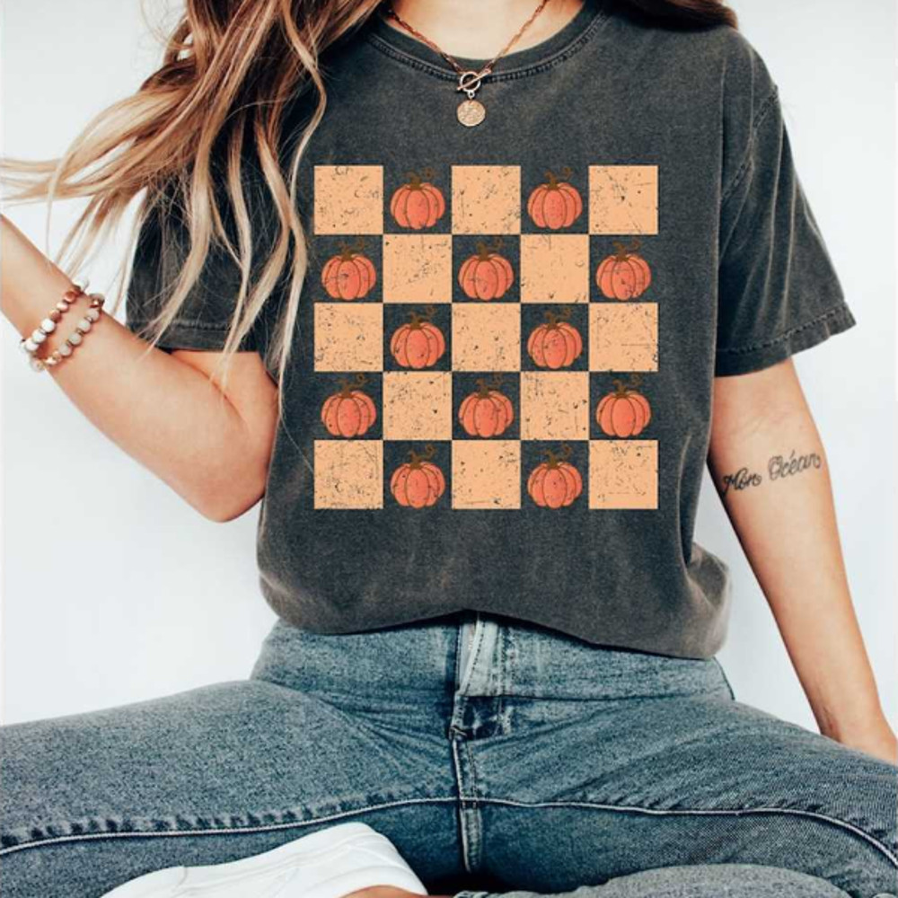MR1882023122339checkeredpumpkinshirtwomensfallshirtspumpkinsshirtimage1jpg