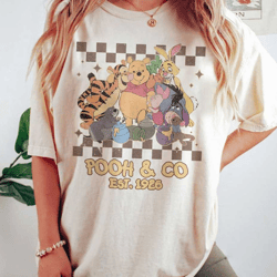 vintage winnie the pooh comfort colors shirt, retro pooh and co est 1926, pooh bear and friends, walt disney world, disn