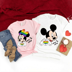 vintage disney pride nite 2023 lgbt shirt, disney mickey and minnie love is love shirt, lgbtq disney couple shirt, disne