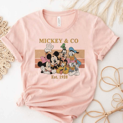 mickey & co. est. 1928 shirt, disney shirt, mickey mouse shirt, retro cartoon shirt, disney characters shirt, retro mick
