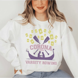 corona varsity rowing disney inspired pullover sweatshirt / tangled