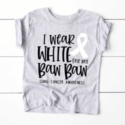 i wear white for / lung cancer awareness