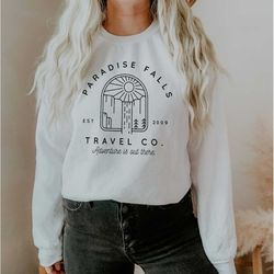 paradise falls vacation co. disney inspired pullover sweatshirt / up