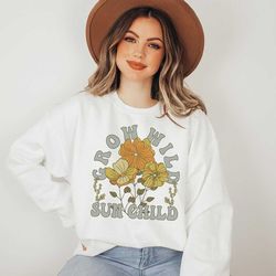 grow wild sun child pullover sweatshirt