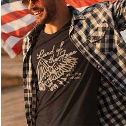 land of the free - fourth of july shirt - 4th of july - patriotic tee