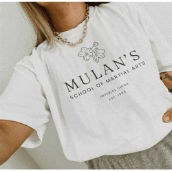 mulan's school of martial arts - disney inspired shirt