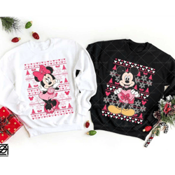 mickey minnie ugly valentine sweatshirt, retro valentine day shirt, disney valentine's day shirt, disney couple shirts,
