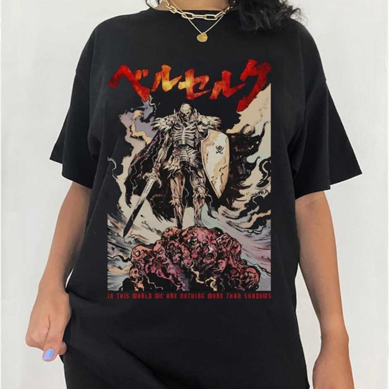 MR10720238521skullknightskeletonwarrioranimemangatshirtjapaneseimage1jpg