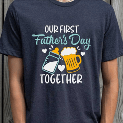 our first father's day shirt, fathers day matching shirt, father's day daddy and baby outfit, father's day gift,new fath