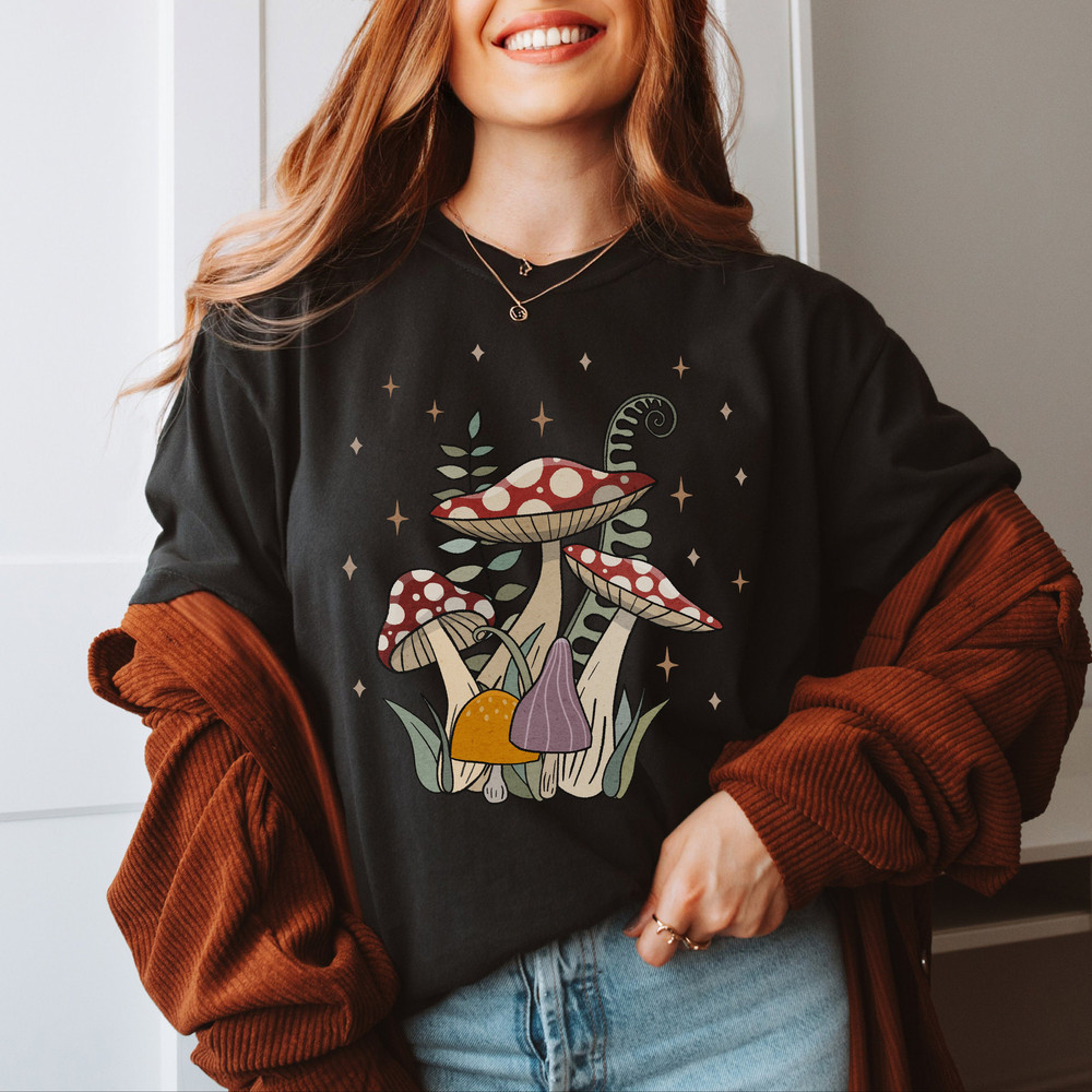 Aesthetic Mushroom Shirt, Magic Mushroom Shirt, Botanical Shirt, Mushroom Shirt, Cottagecore Shirt, Nature Lover Mushroom Tee, Fungus Shirt.jpg