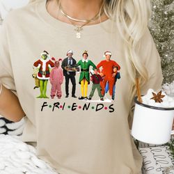 Christmas Movie Sweatshirt, Christmas Friends Movies Characters Crewneck, Holiday Song Sweatshirt, Vintage Movie Sweatsh