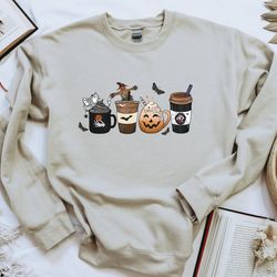 halloween horror coffee sweatshirt, horror movie coffee shirt, halloween sweatshirt, spooky season, coffee shirt, hallow