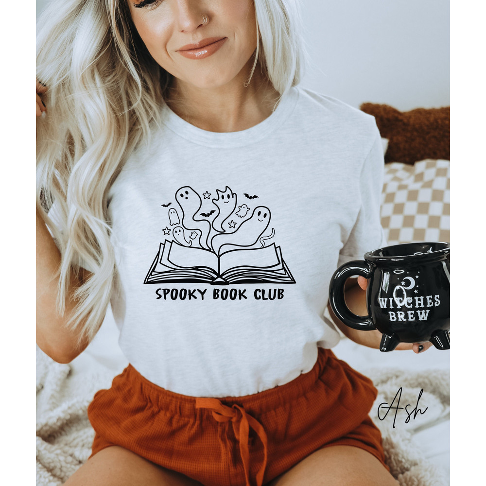 Halloween Spooky Book Club, Ghost Reading Books, Halloween Book Lover Gift, Spooky Season.jpg