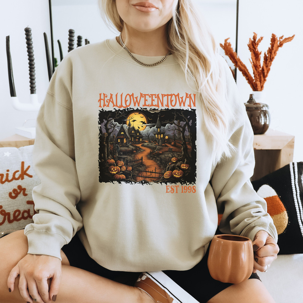 Halloweentown Est 1998 Sweatshirt, Halloweentown University, Retro Halloweentown Sweatshirt, Fall Sweatshirt, Vintage Halloween Sweatshirt 2.jpg