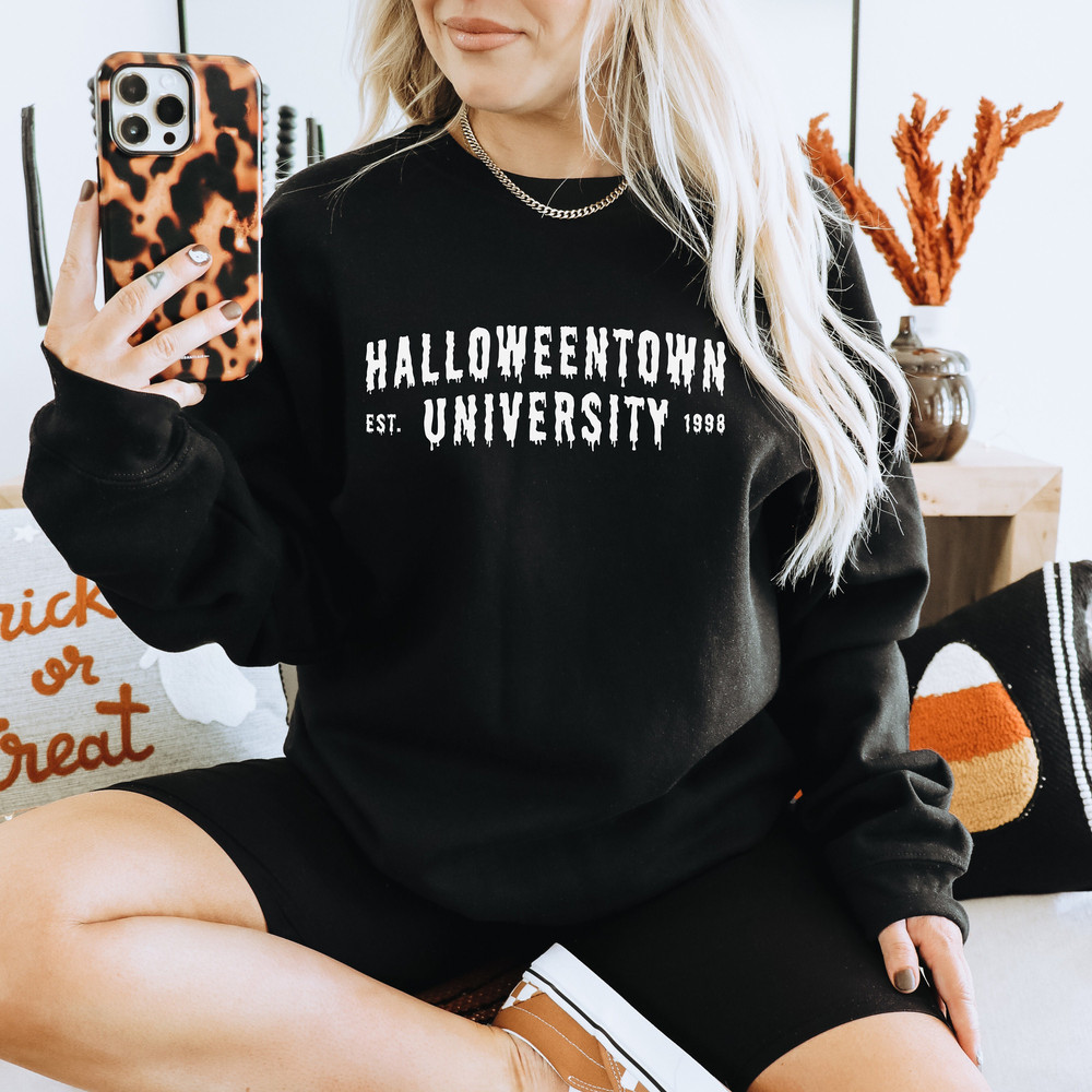 HalloweenTown University Crewneck Sweatshirt Halloween Town EST 1998 1.jpg